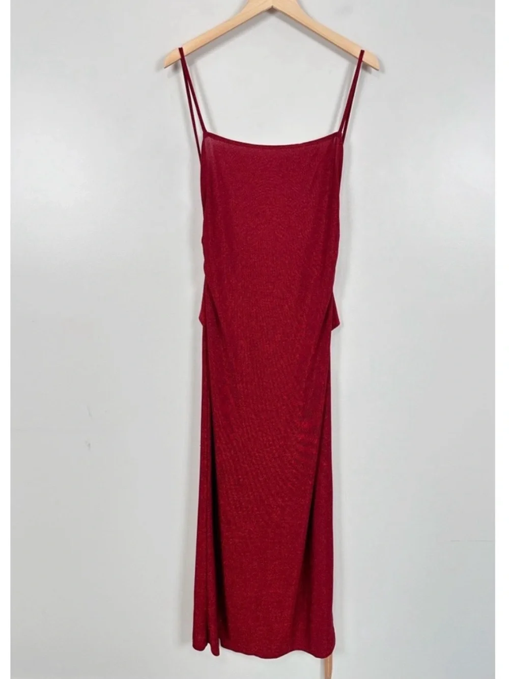 REFORMATION Breslin Knit Dress Red Sparkle - Picture 5 of 10